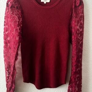 Entro Ribbed Red Sweater Party